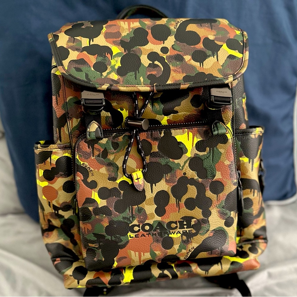 *NEW* Camo Coach Leatherware Backpack
